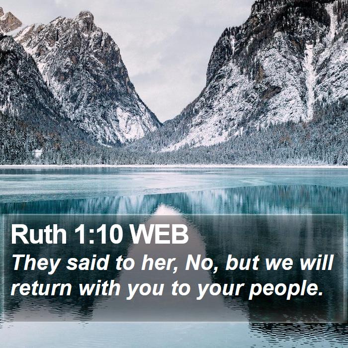 Ruth 1:10 WEB Bible Study