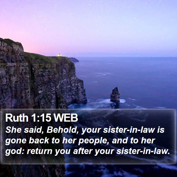 Ruth 1:15 WEB Bible Study