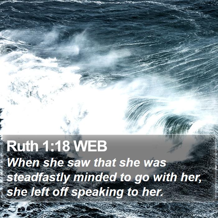 Ruth 1:18 WEB Bible Study