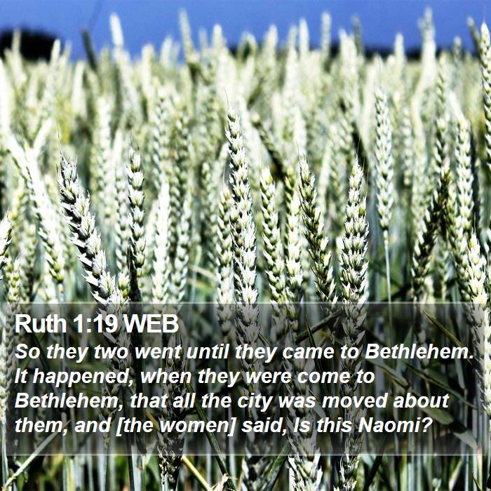 Ruth 1:19 WEB Bible Study