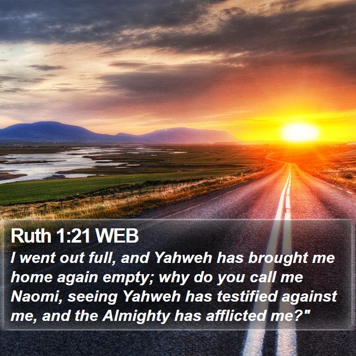 Ruth 1:21 WEB Bible Study