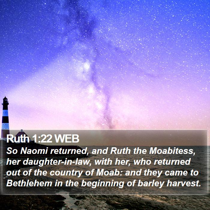 Ruth 1:22 WEB Bible Study