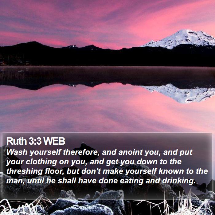 Ruth 3:3 WEB Bible Study