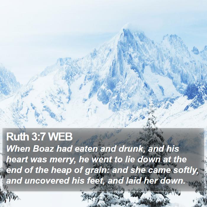 Ruth 3:7 WEB Bible Study