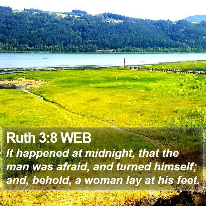 Ruth 3:8 WEB Bible Study