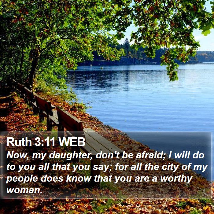 Ruth 3:11 WEB Bible Study