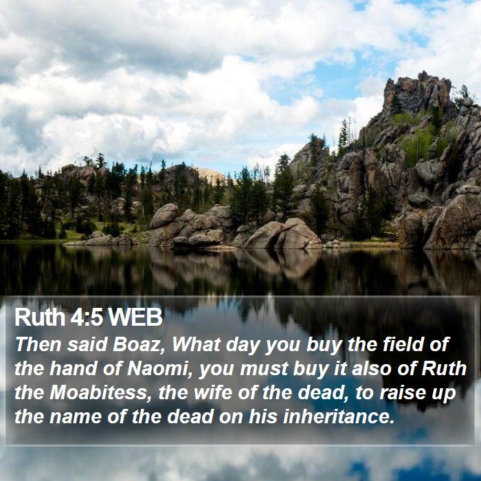 Ruth 4:5 WEB Bible Study