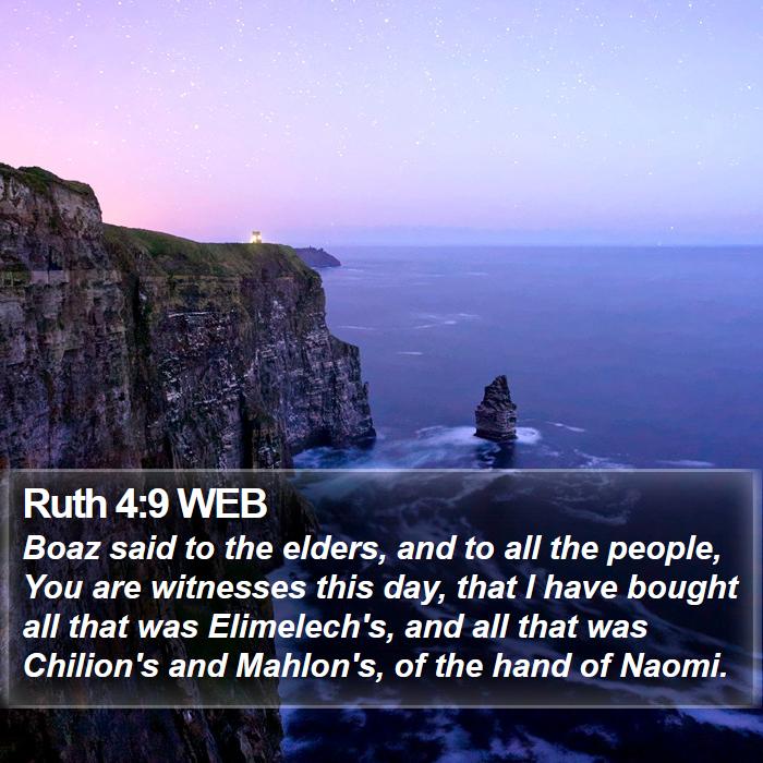 Ruth 4:9 WEB Bible Study