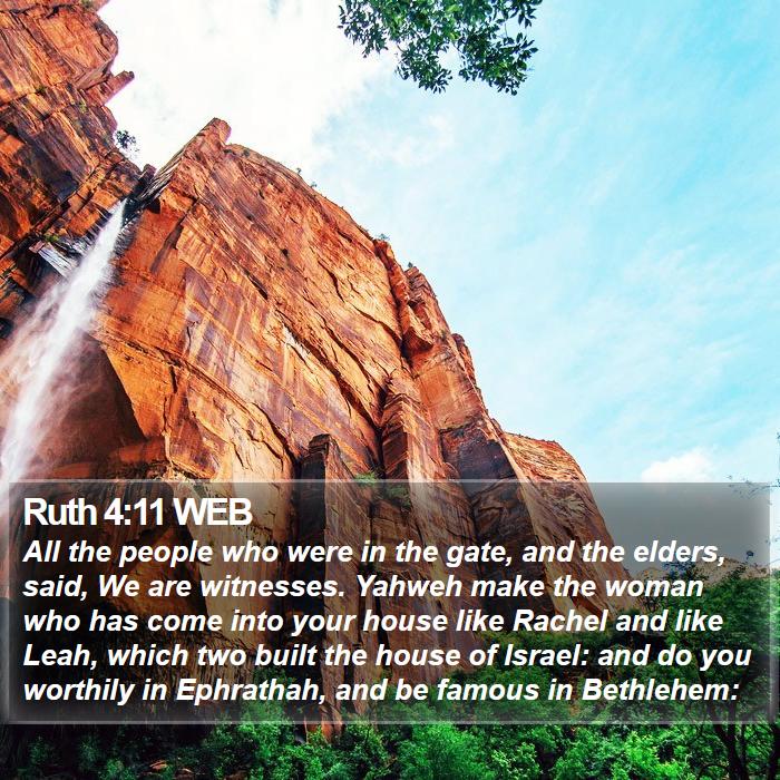 Ruth 4:11 WEB Bible Study