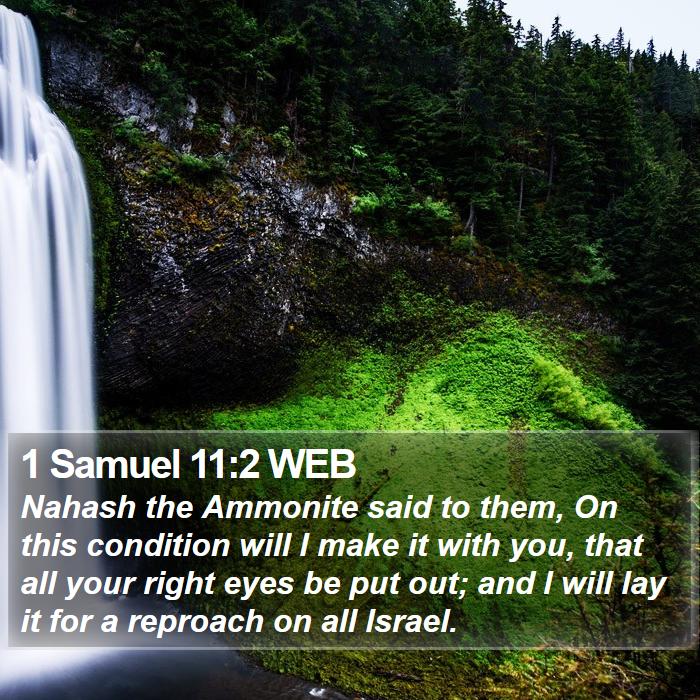 1 Samuel 11:2 WEB Bible Study