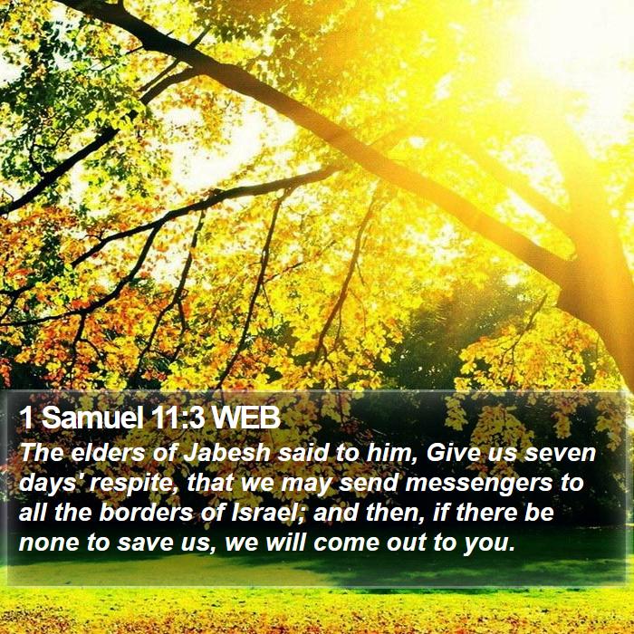 1 Samuel 11:3 WEB Bible Study