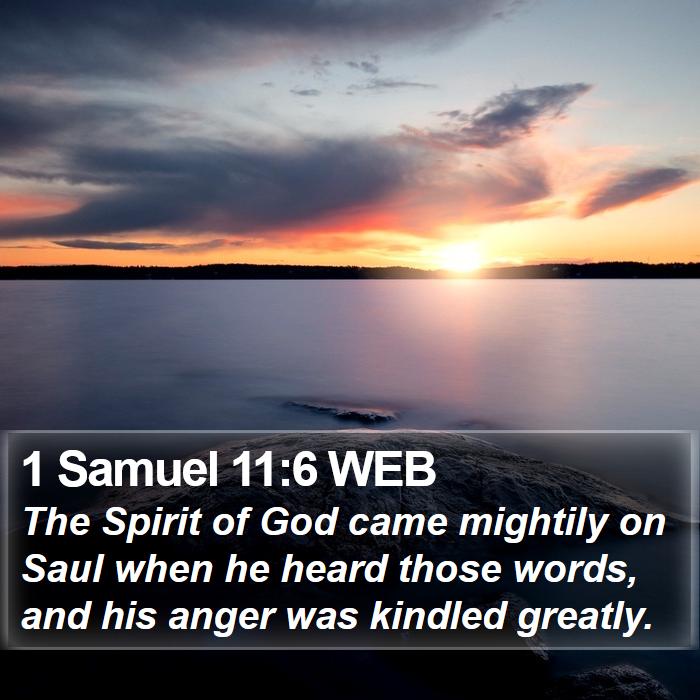 1 Samuel 11:6 WEB Bible Study