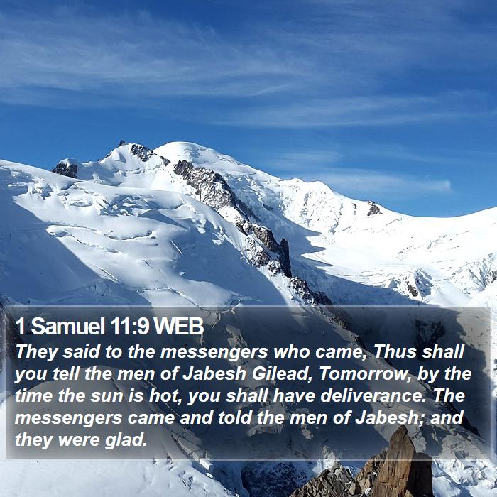 1 Samuel 11:9 WEB Bible Study