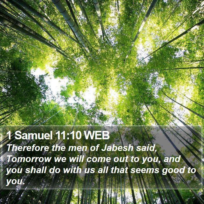 1 Samuel 11:10 WEB Bible Study