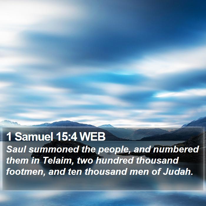 1 Samuel 15:4 WEB Bible Study