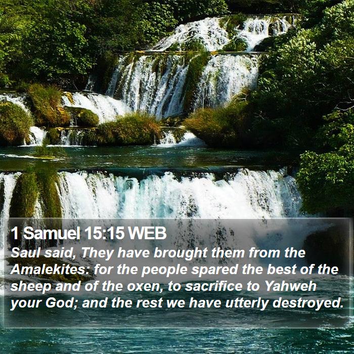 1 Samuel 15:15 WEB Bible Study