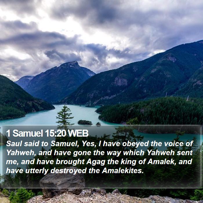 1 Samuel 15:20 WEB Bible Study