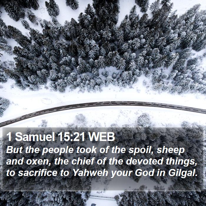 1 Samuel 15:21 WEB Bible Study