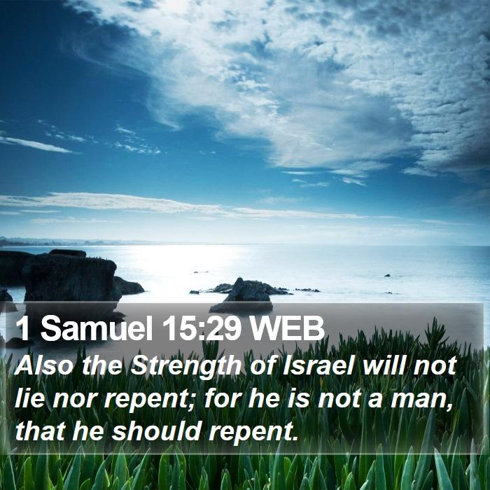 1 Samuel 15:29 WEB Bible Study