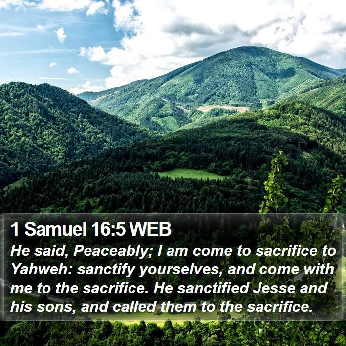 1 Samuel 16:5 WEB Bible Study