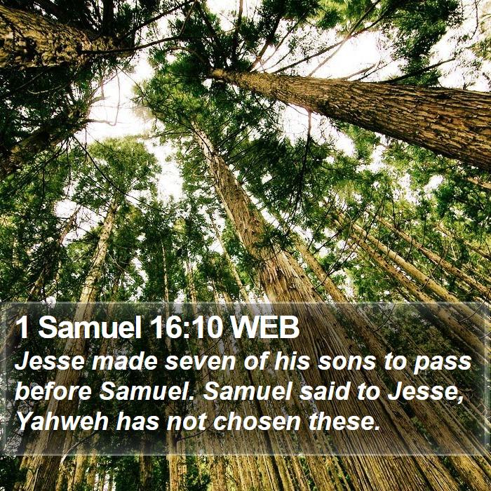 1 Samuel 16:10 WEB Bible Study