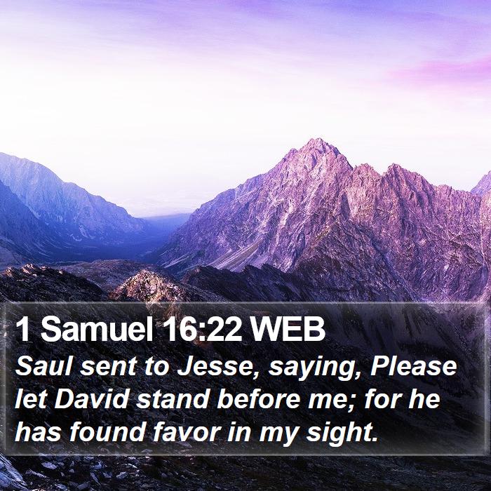 1 Samuel 16:22 WEB Bible Study