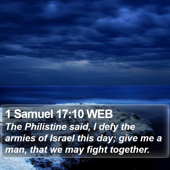 1 Samuel 17:10 WEB Bible Study