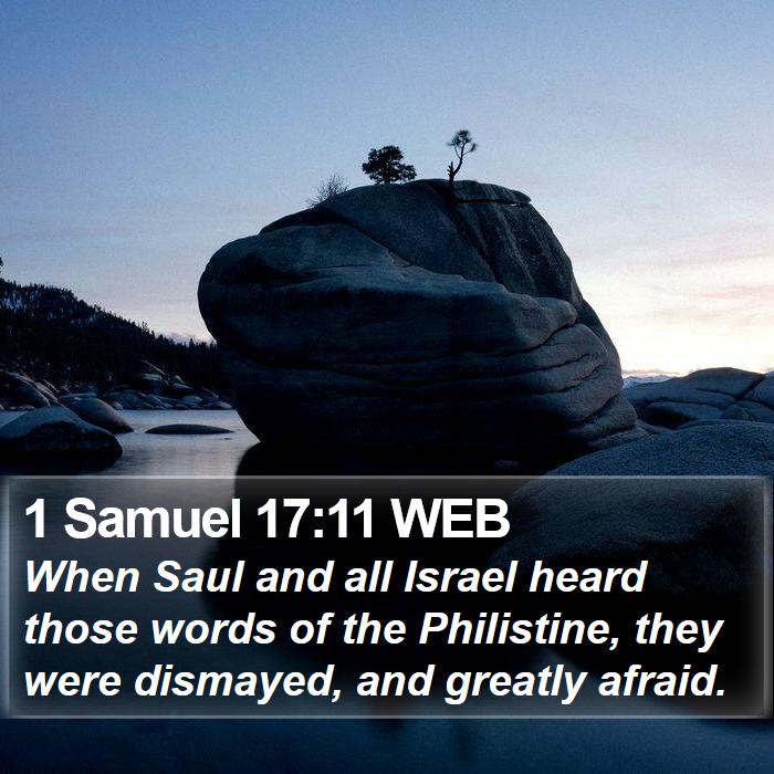 1 Samuel 17:11 WEB Bible Study