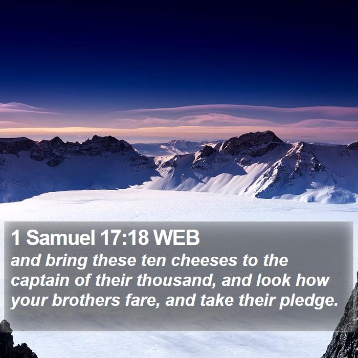 1 Samuel 17:18 WEB Bible Study