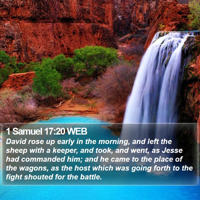 1 Samuel 17:20 WEB Bible Study