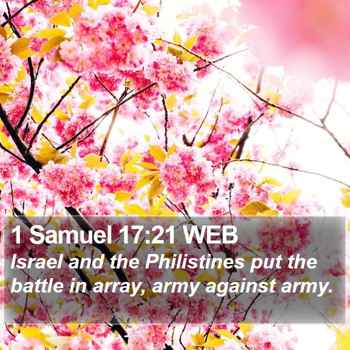 1 Samuel 17:21 WEB Bible Study