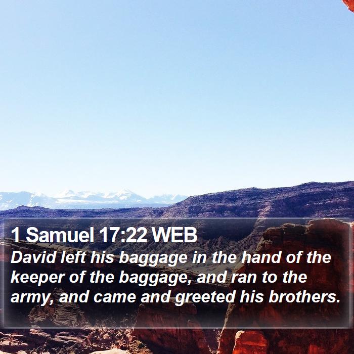 1 Samuel 17:22 WEB Bible Study