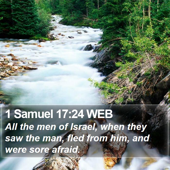 1 Samuel 17:24 WEB Bible Study