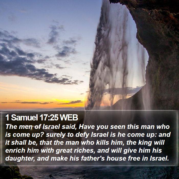 1 Samuel 17:25 WEB Bible Study