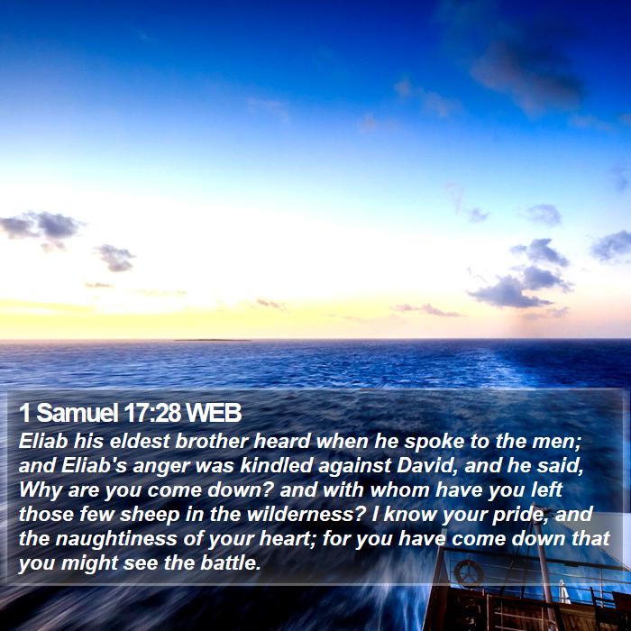 1 Samuel 17:28 WEB Bible Study