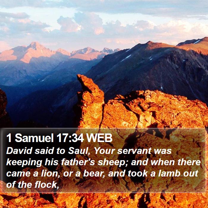 1 Samuel 17:34 WEB Bible Study