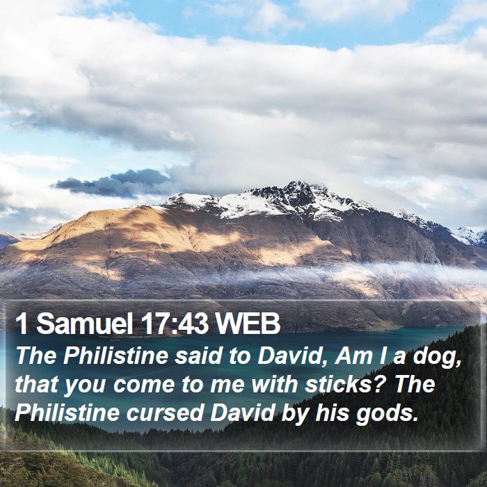 1 Samuel 17:43 WEB Bible Study