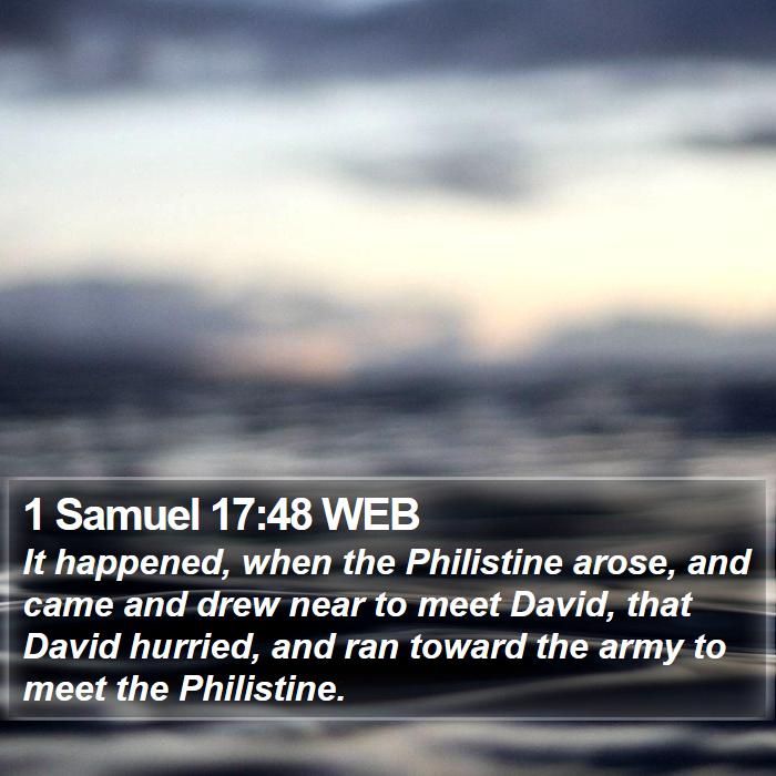 1 Samuel 17:48 WEB Bible Study