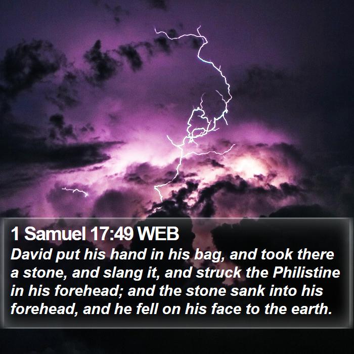 1 Samuel 17:49 WEB Bible Study