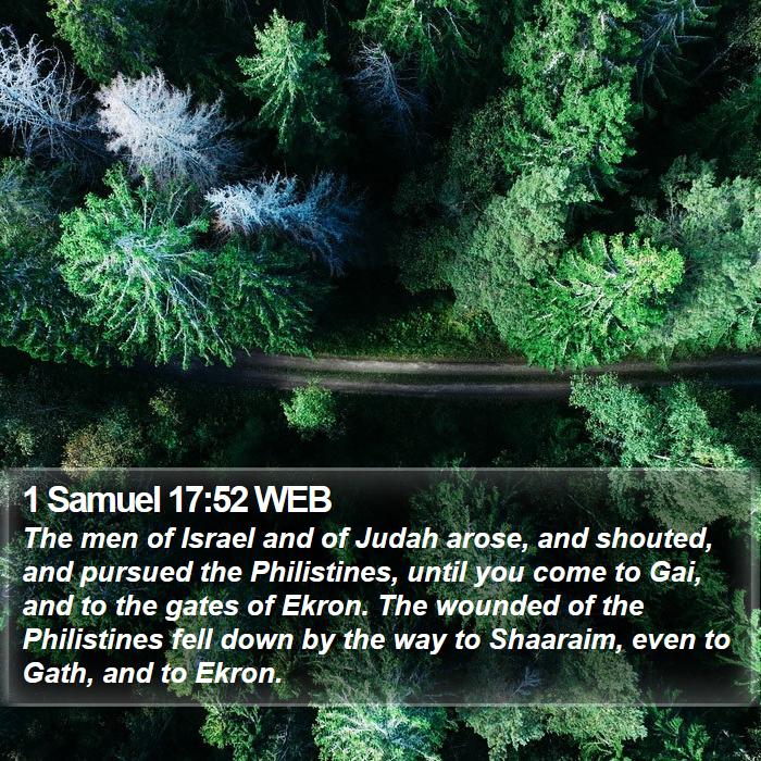 1 Samuel 17:52 WEB Bible Study