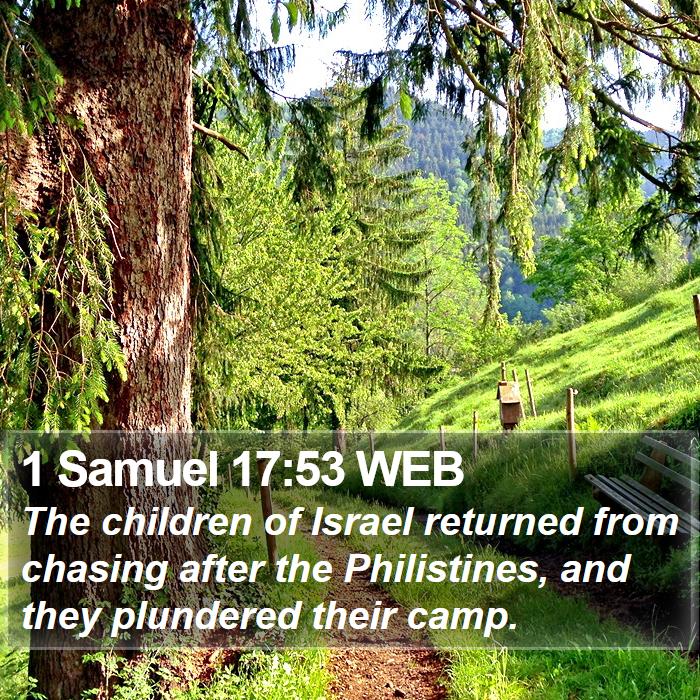 1 Samuel 17:53 WEB Bible Study