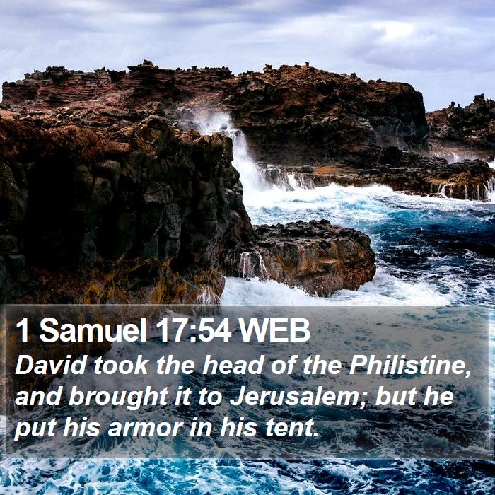 1 Samuel 17:54 WEB Bible Study