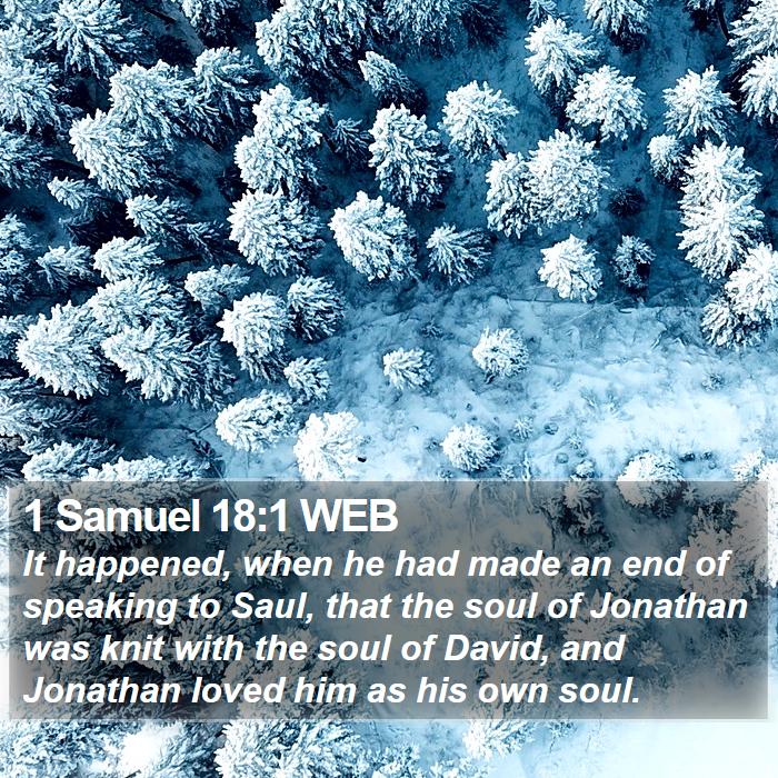 1 Samuel 18:1 WEB Bible Study