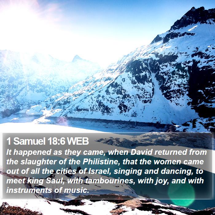 1 Samuel 18:6 WEB Bible Study