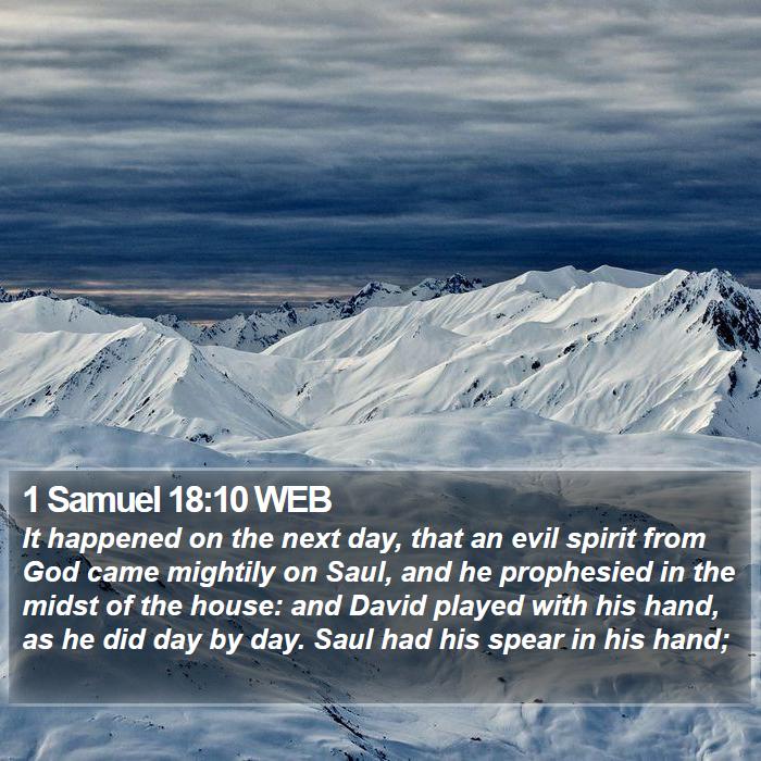 1 Samuel 18:10 WEB Bible Study