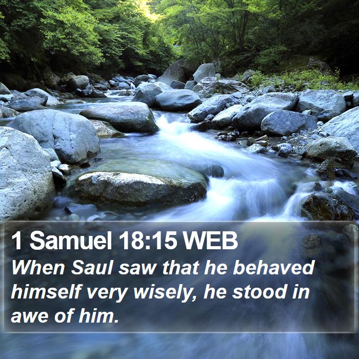 1 Samuel 18:15 WEB Bible Study