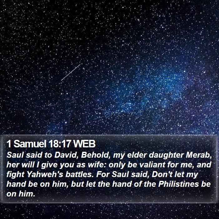 1 Samuel 18:17 WEB Bible Study