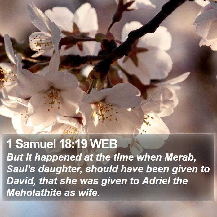 1 Samuel 18:19 WEB Bible Study