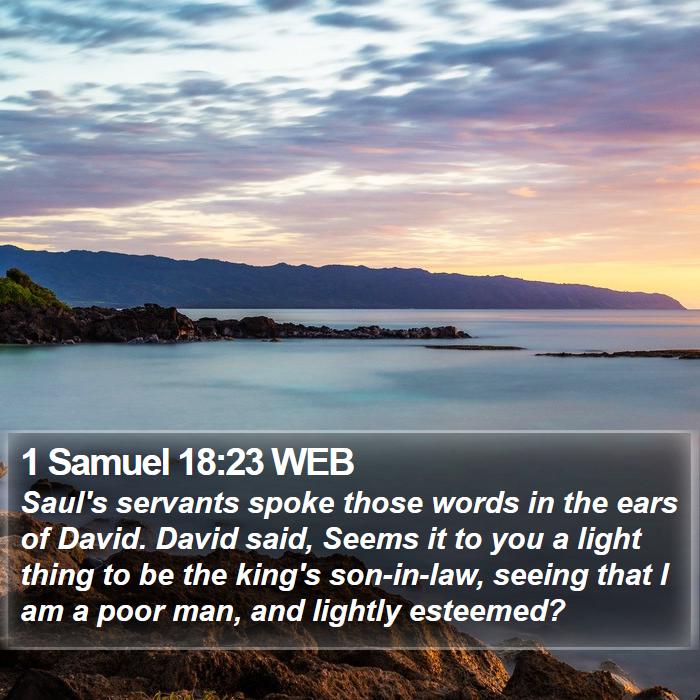 1 Samuel 18:23 WEB Bible Study