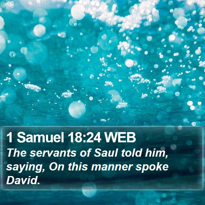 1 Samuel 18:24 WEB Bible Study